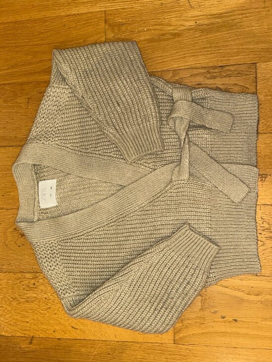Zara Girls Tan Wrap Sweater - Picture 1 of 3